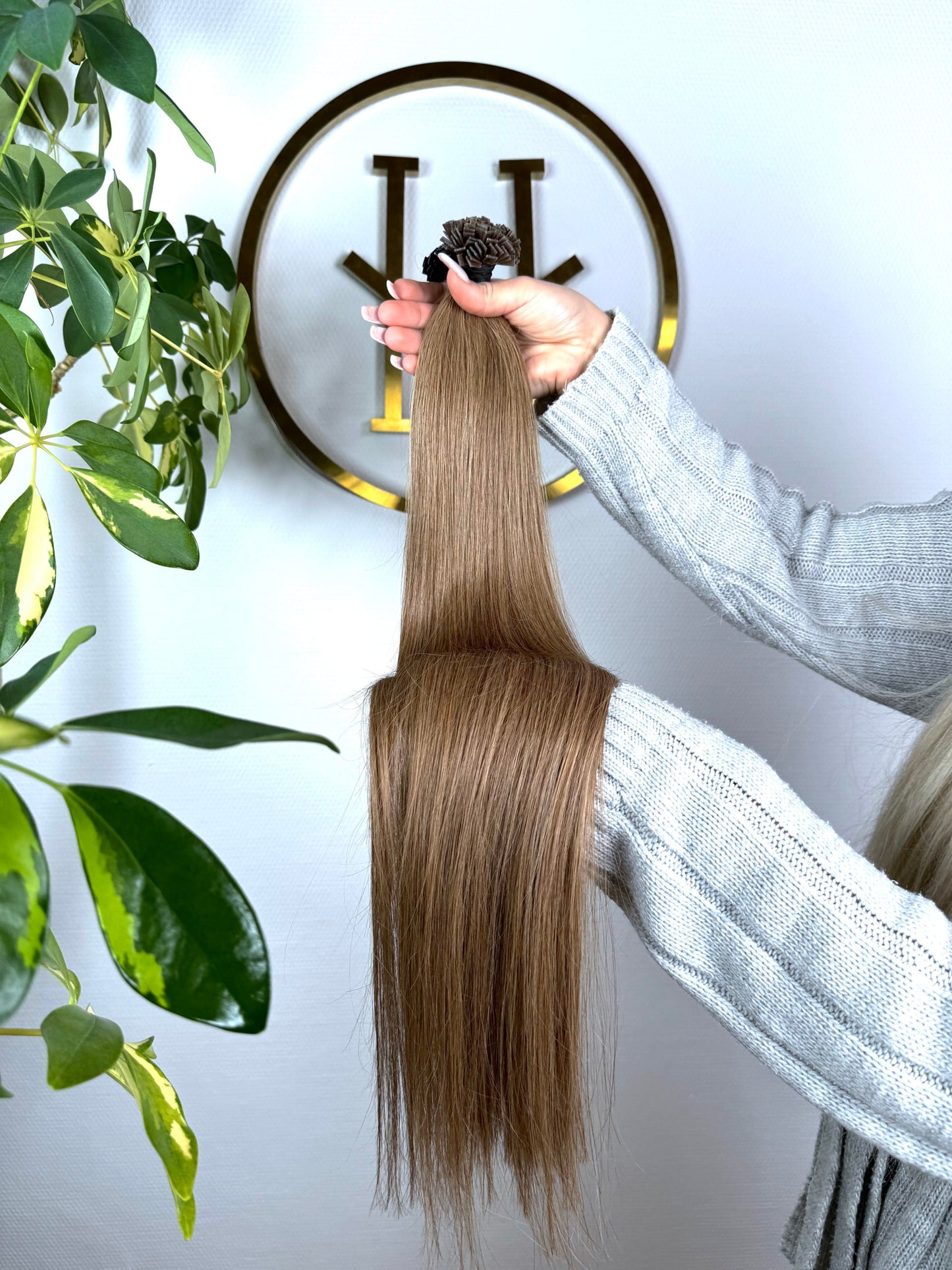 #5A KERATIN BONDINGS KÜHLES HELLBRAUN 65CM ♡