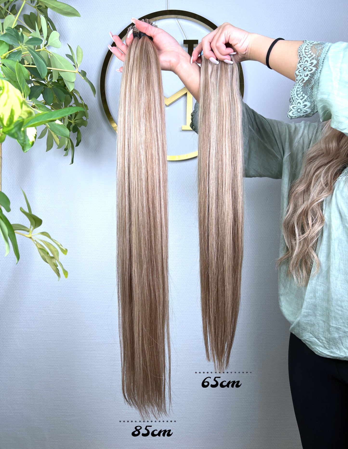 #SOFT BLOND BALAYAGE US WELLIGE BONDINGS 85CM ♡