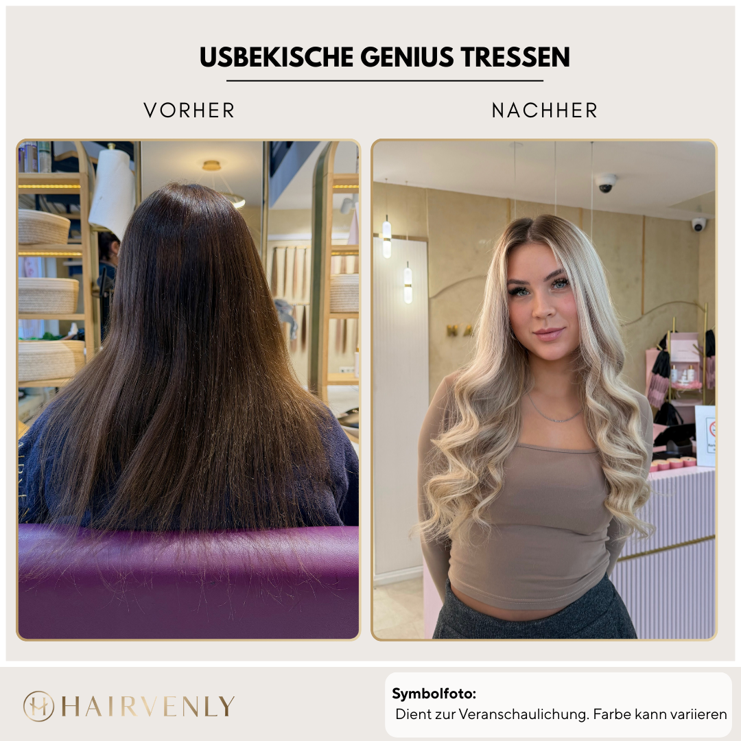#NATURAL US WELLIGE TRESSEN ECHTHAAR GENIUS WEFT EXTENSIONS♡