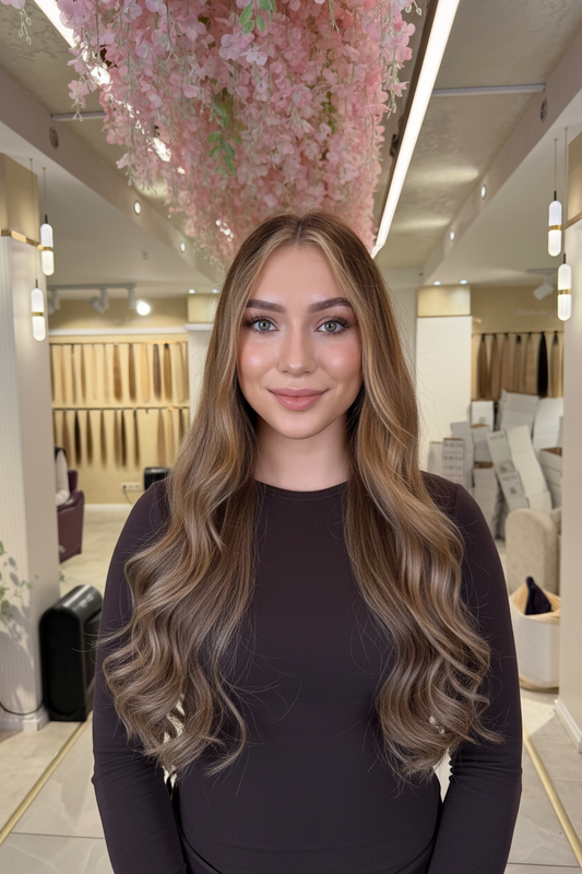 Amalias Tape Extensions Balayage