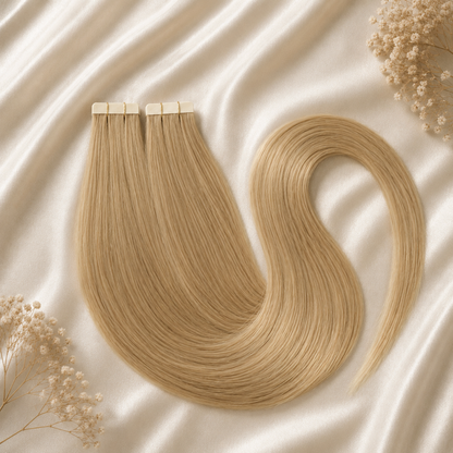 #14A DUNKELBLONDE US WELLIGE  TAPE EXTENSIONS 65CM ♡