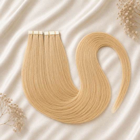 #24A Sandblond | Echthaar Tape Extensions 65 cm | US Wellig ♡