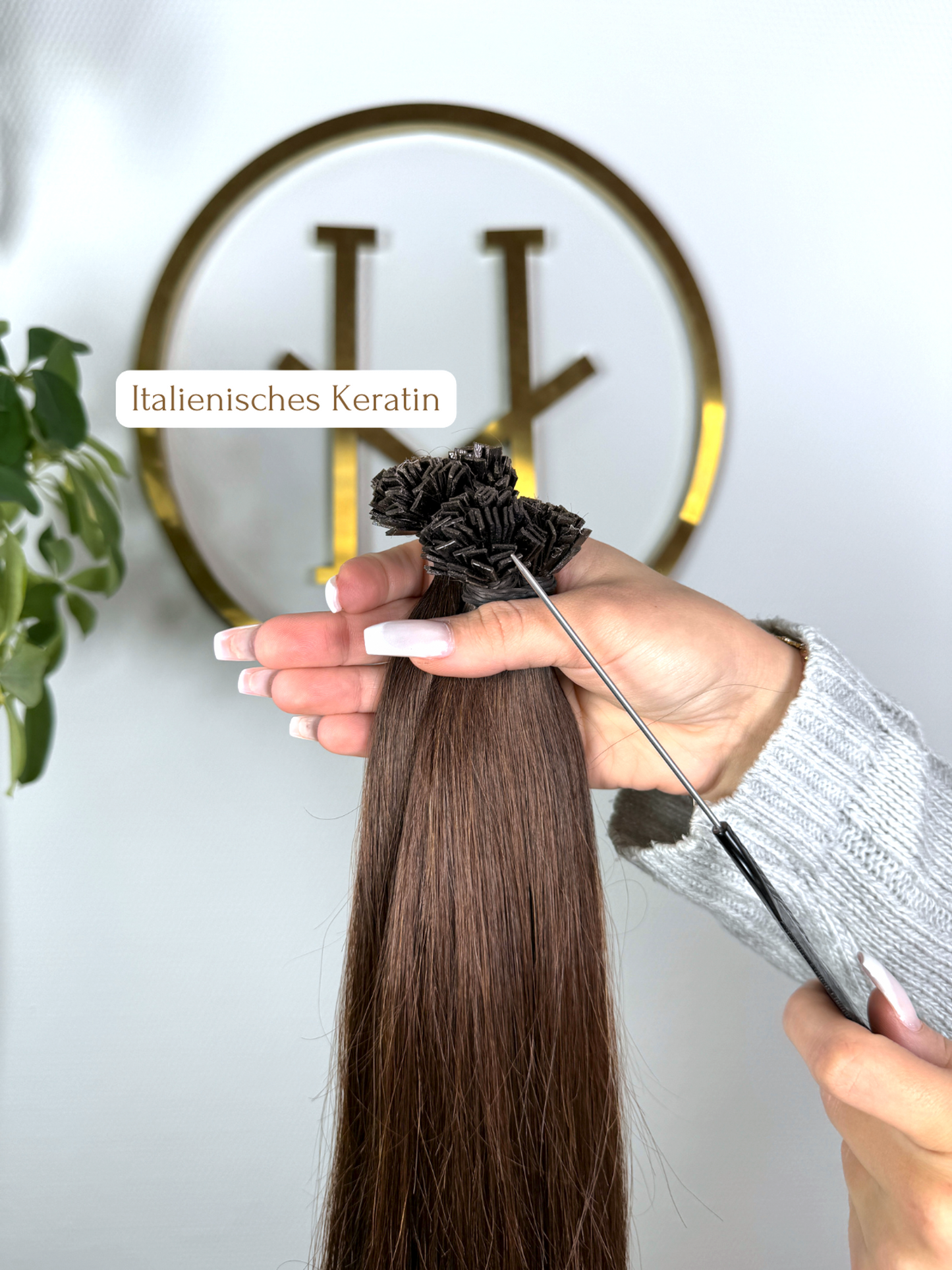 #2E DUNKELBRAUNE US WELLIGE KERATIN BONDINGS 65CM ♡