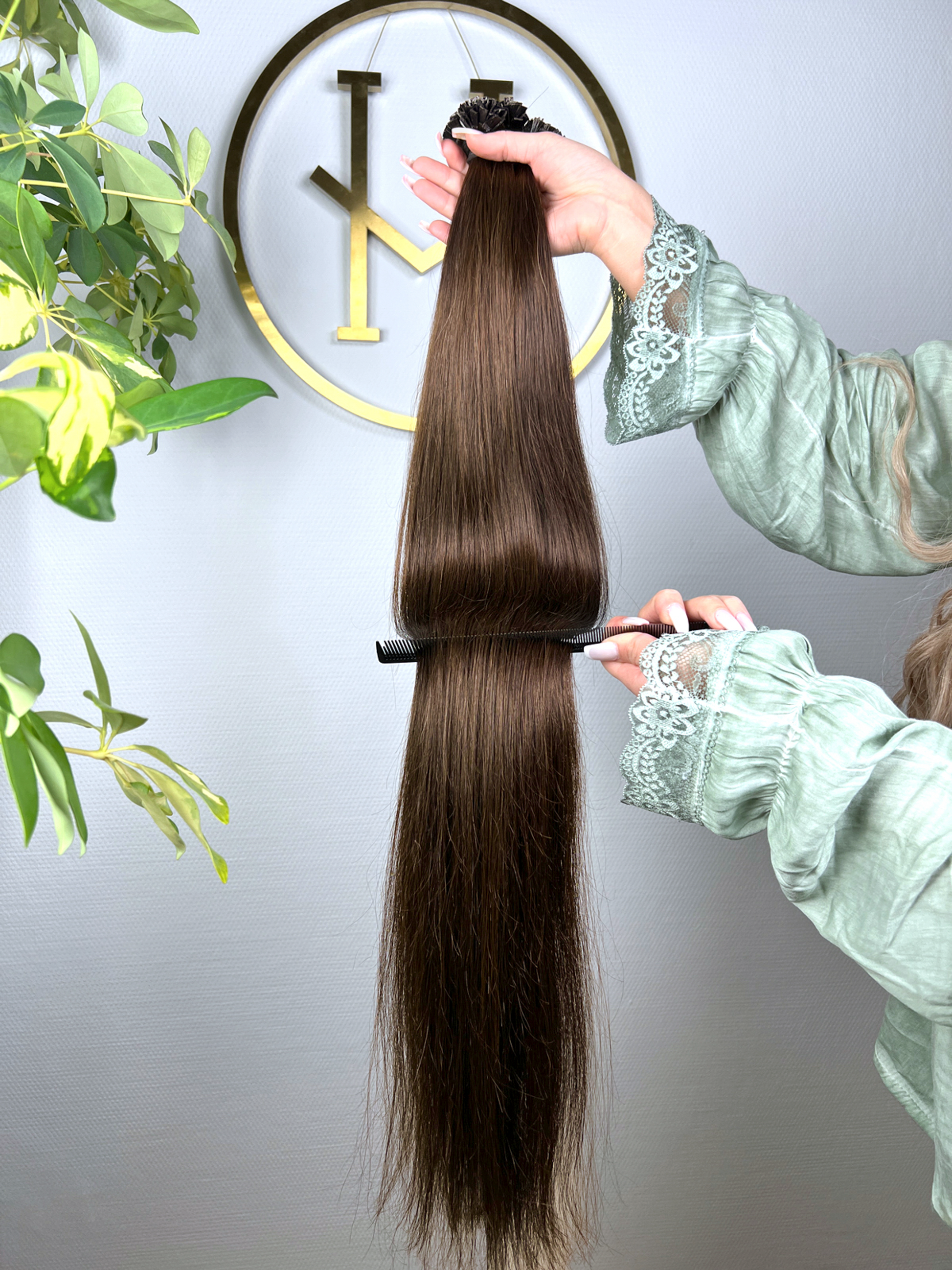 #2E DUNKELBRAUNE US WELLIGE BONDINGS 85CM ♡