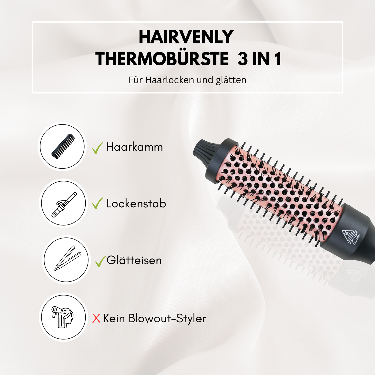 HAIRVENLY EXTENSIONS THERMOBÜRSTE - 3 IN 1