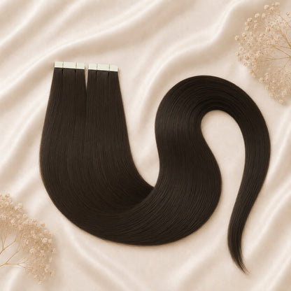 #2A Aschbraun | Echthaar Tape Extensions 55 cm | US Wellig ♡
