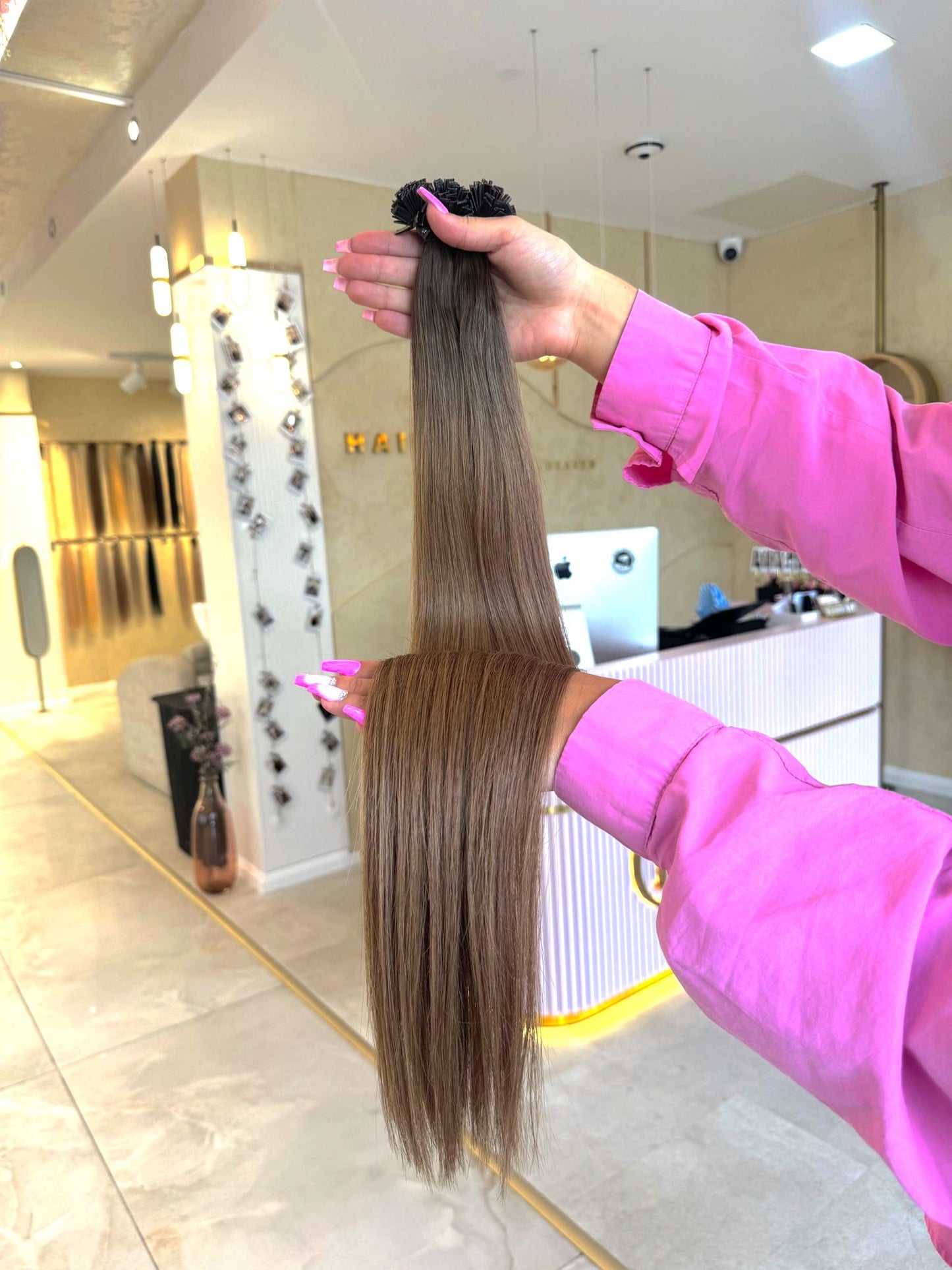 #3T8A DUNKELBLONDE US WELLIGE  BONDINGS 85CM