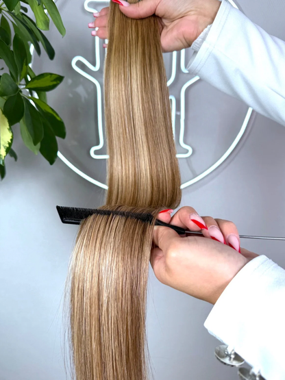 #4/27T24 Rehbraun | Echthaar Tape Extensions 45 cm | US Wellig ♡