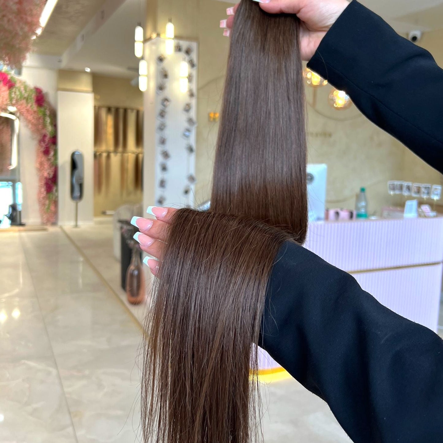 #4A DUNKELBLONDE US WELLIGE  BONDINGS 85CM