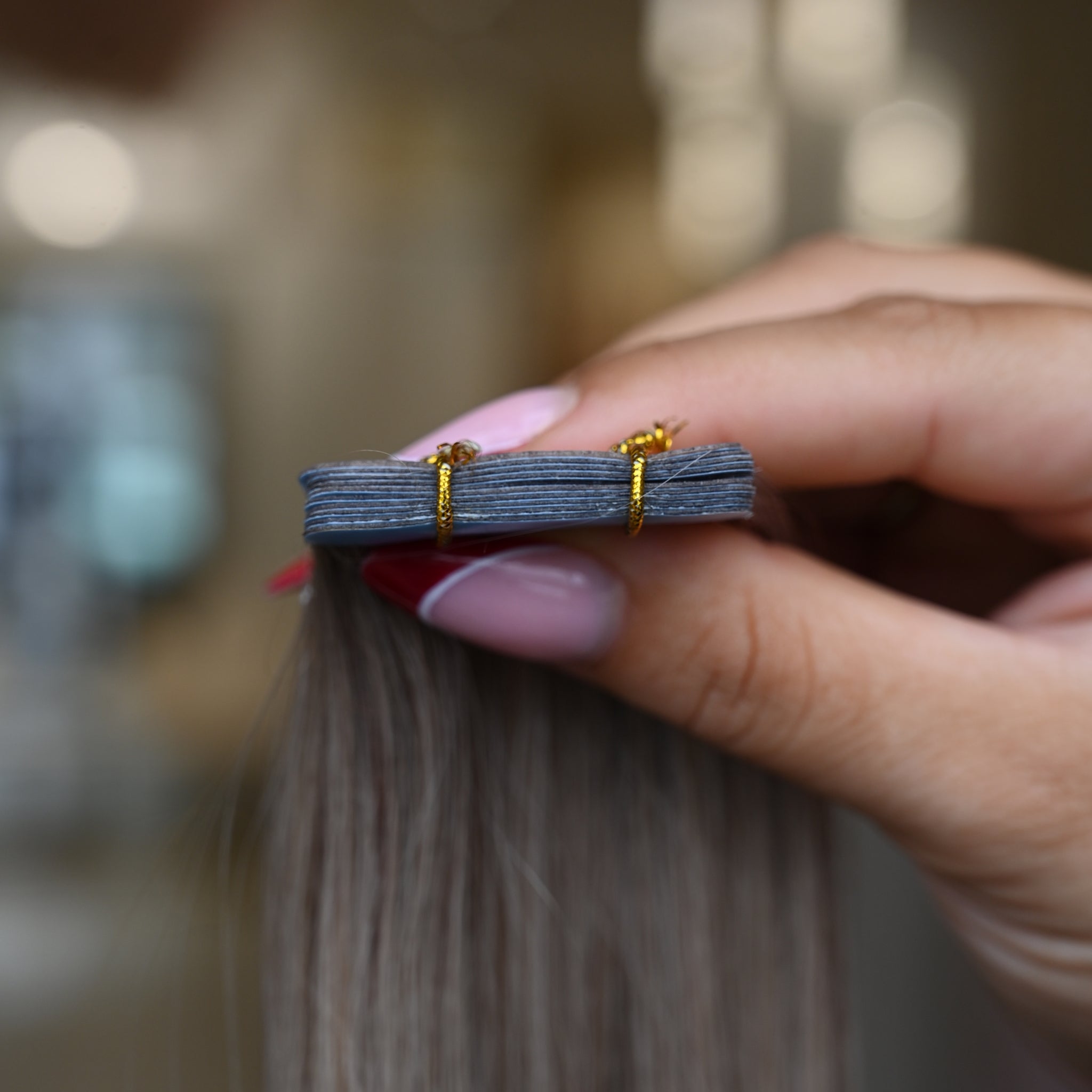#5M/SILVER  US WELLIGE TAPE EXTENSIONS 65CM ♡
