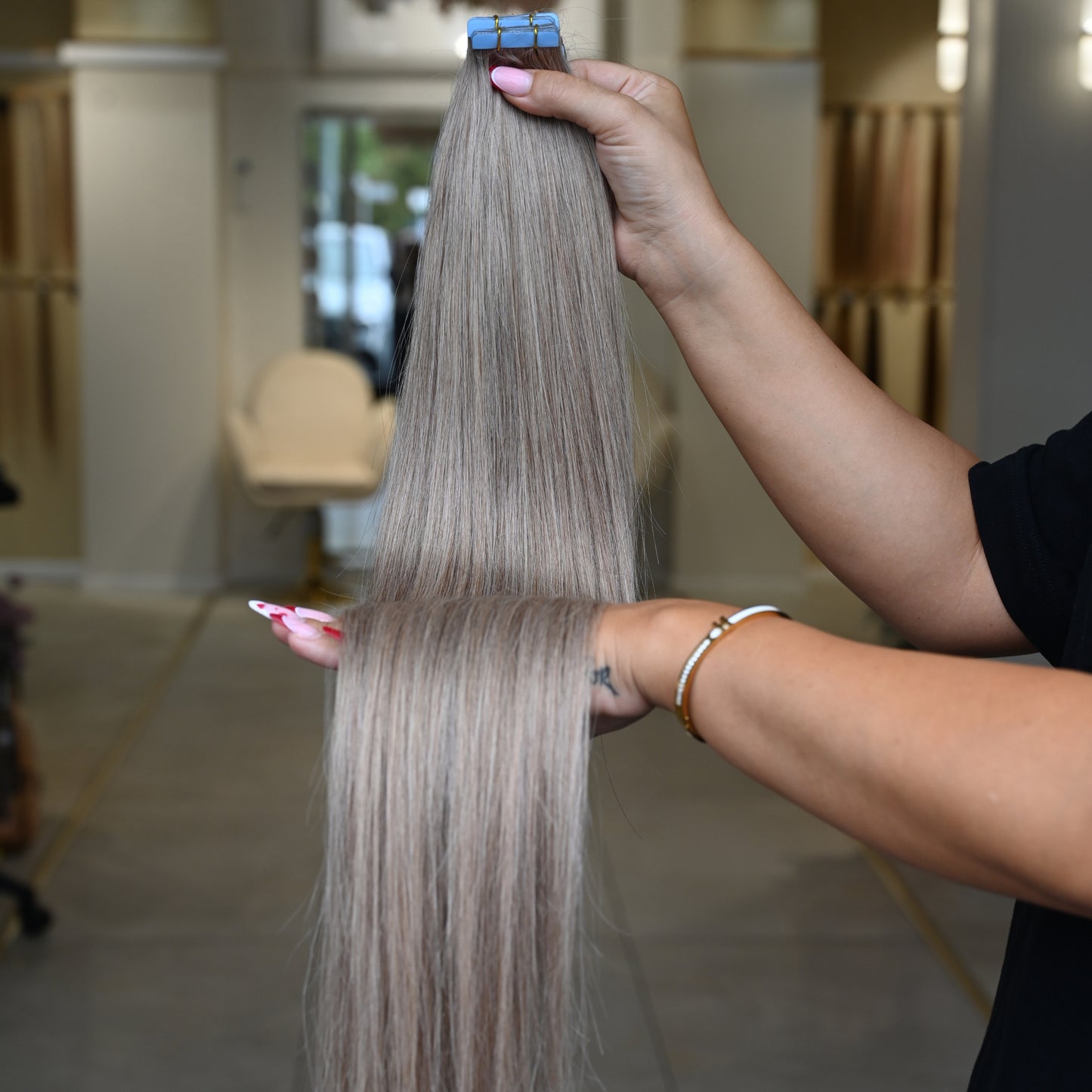 #5M/SILVER 45CM TAPE EXTENSIONS ♡
