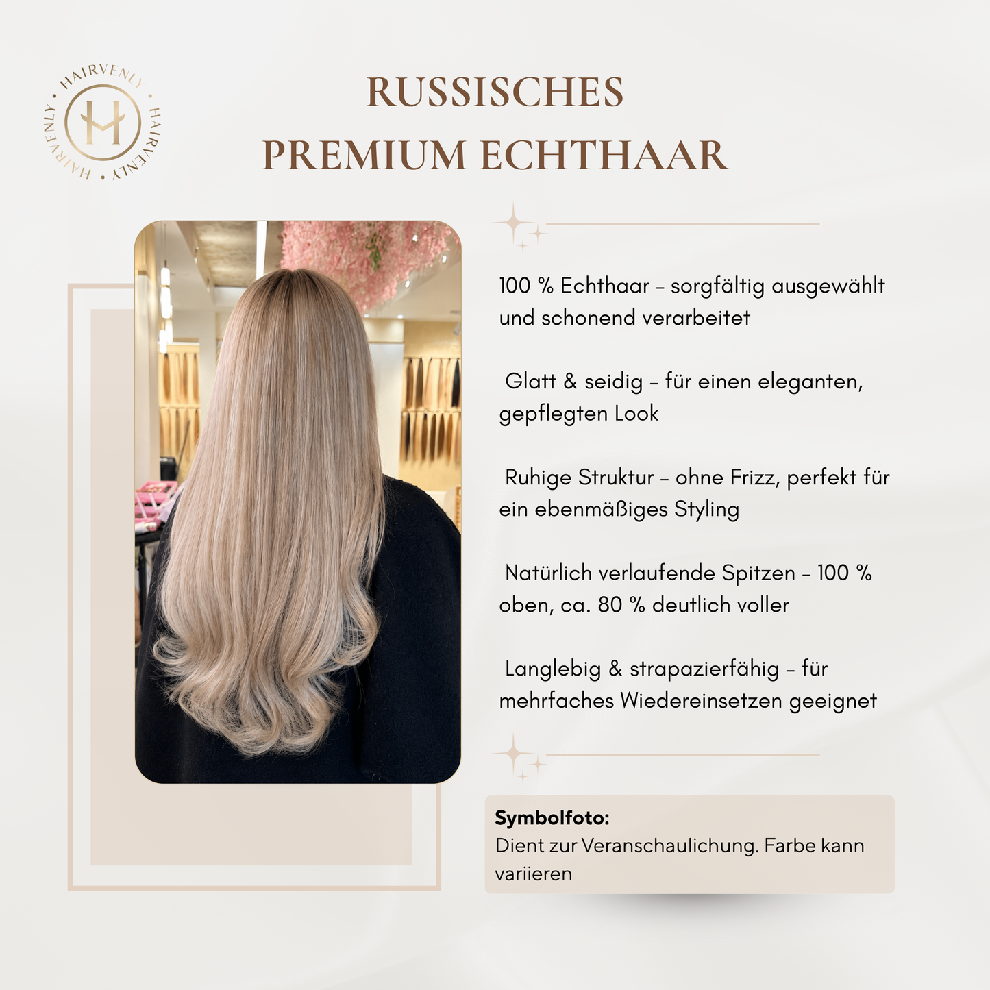 #LATTE BROWN - KÜHLES HELLBRAUN STANDARD RUSSISCHE TAPE EXTENSIONS GLATT ♡