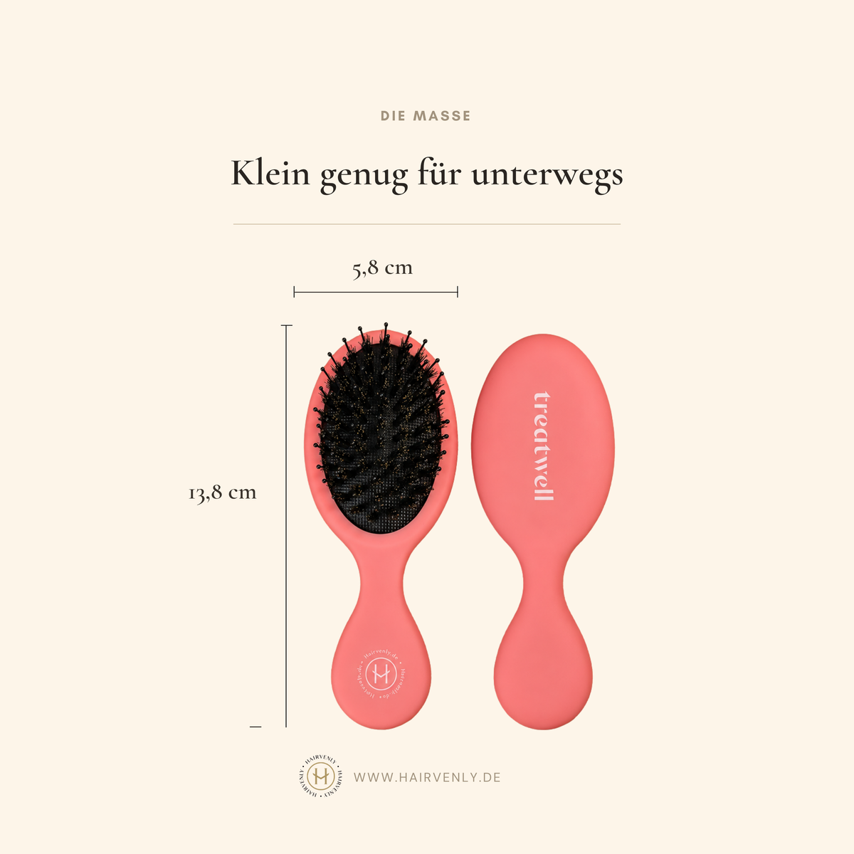Mini Haarbürste für unterwegs | Hairvenly x Treatwell