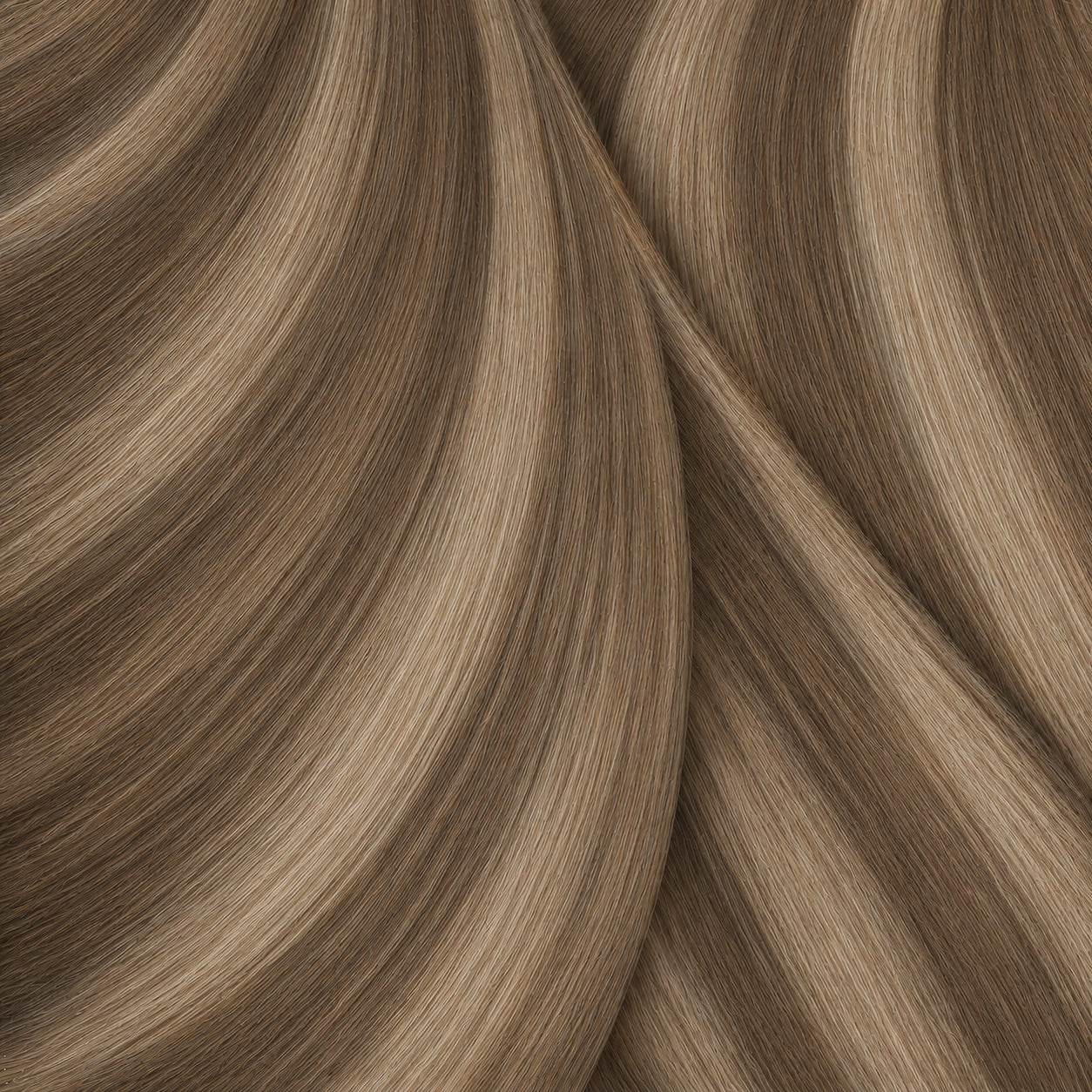 #5P18A Aschig Gesträhnt | Echthaar Tape Extensions 55 cm | US Wellig ♡
