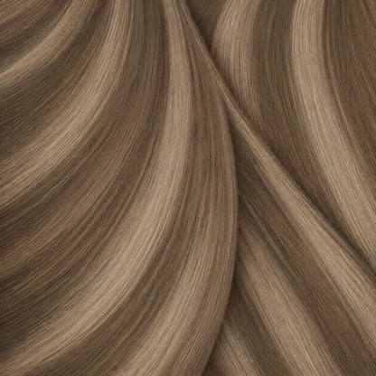 #5P18A Aschig Gesträhnt | Echthaar Tape Extensions 55 cm | US Wellig ♡