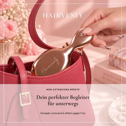 Mini Extensions Bürste Rosa für unterwegs – kompakt, schonend & Anti Frizz - Hairvenly Zubehör