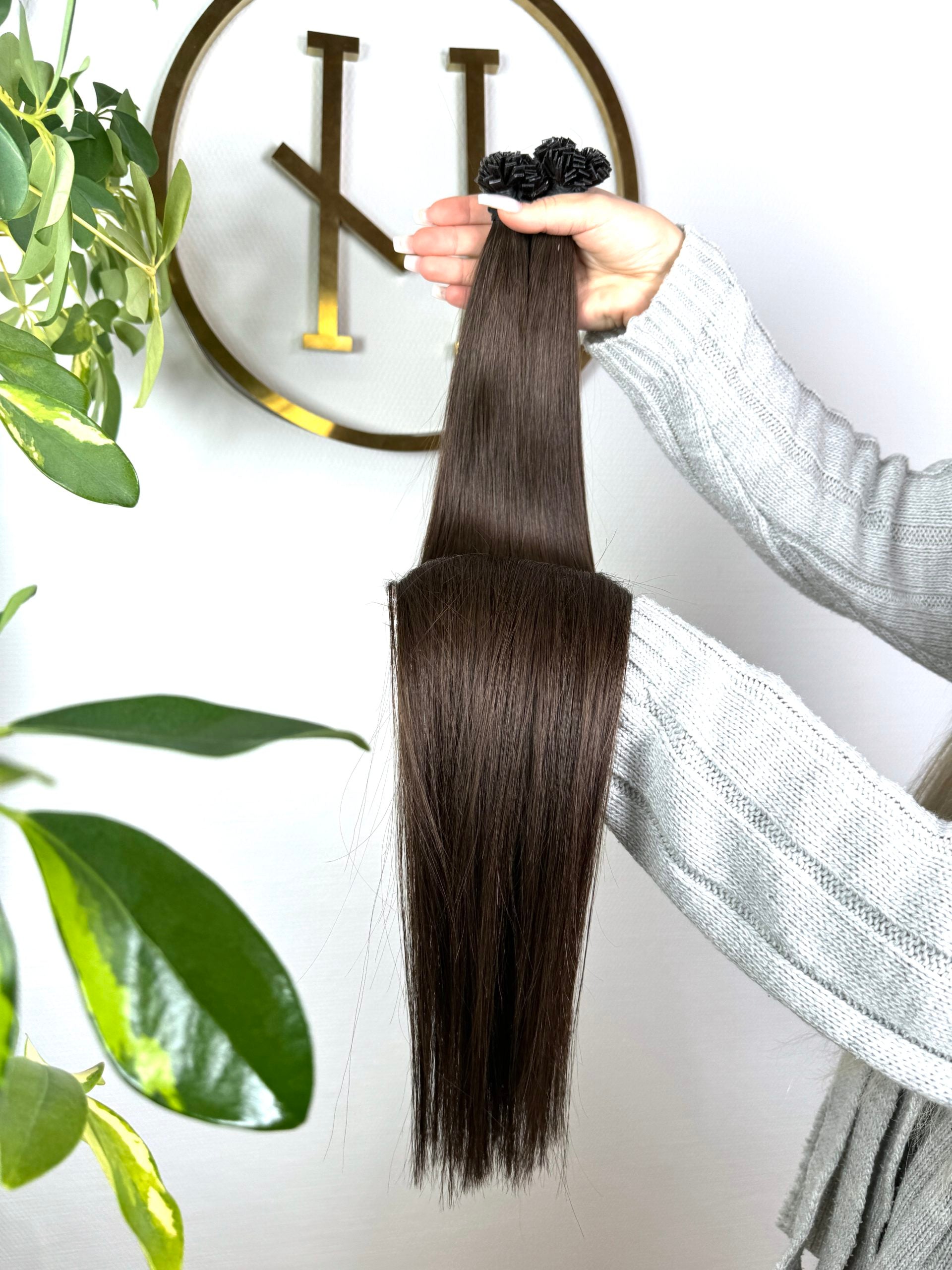 #2A ASCHBRAUNE  US WELLIGE KERATIN BONDINGS ASCHBRAUN 65CM ♡