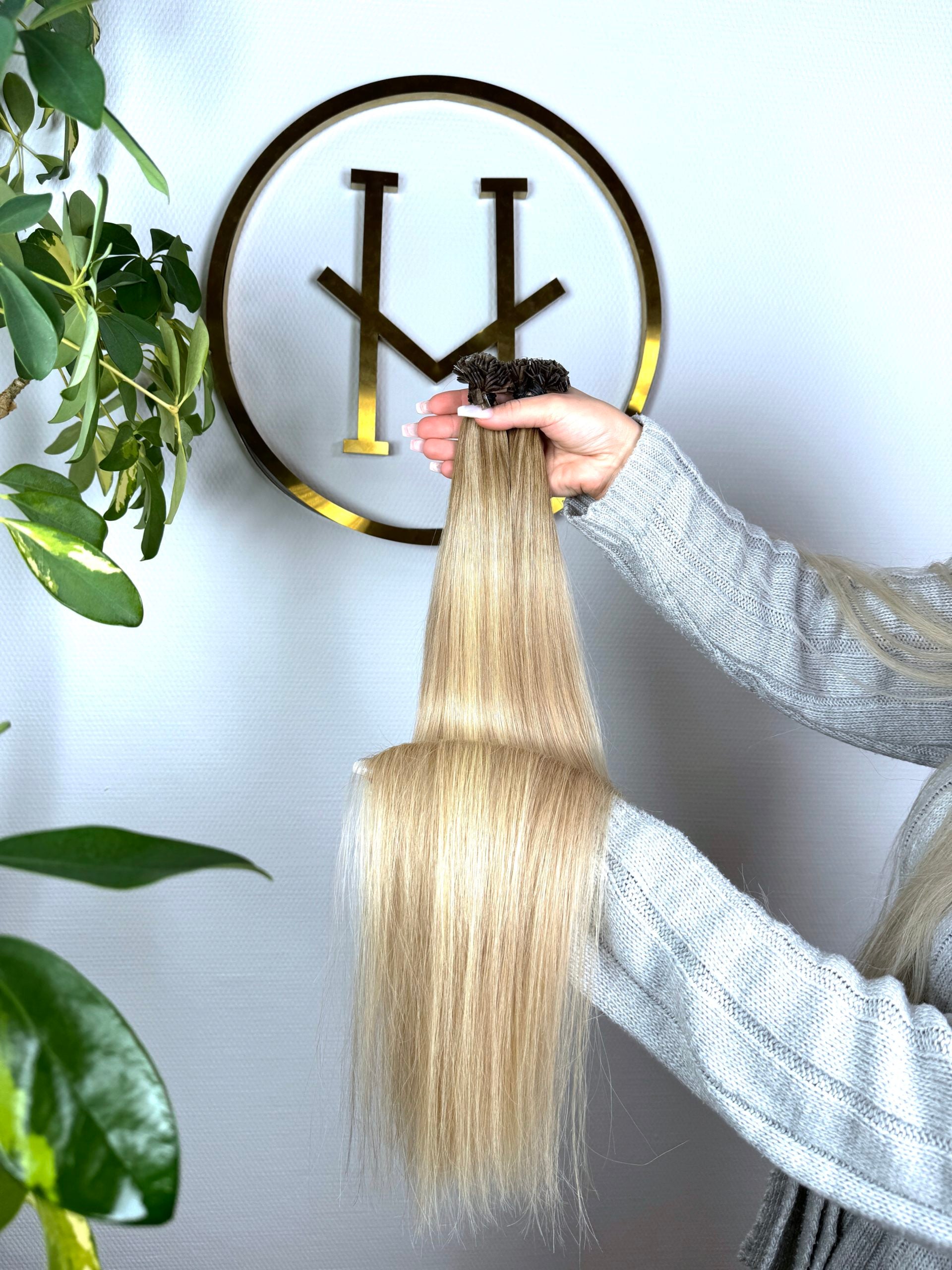 #SOFT BLOND BALAYAGE US WELLIGE KERATIN BONDINGS GESTRÄHNT BALAYAGE 65CM ♡