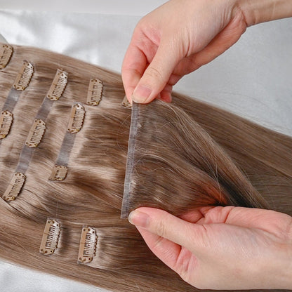 #AUTUMN - INVISIBLE CLIP EXTENSIONS - MITTELBRAUN ♡