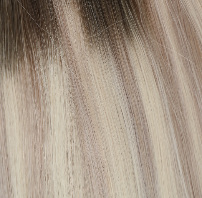 #COOL TONED - INVISIBLE CLIP EXTENSIONS - BALAYAGE MITTELASCHBRAUN ♡
