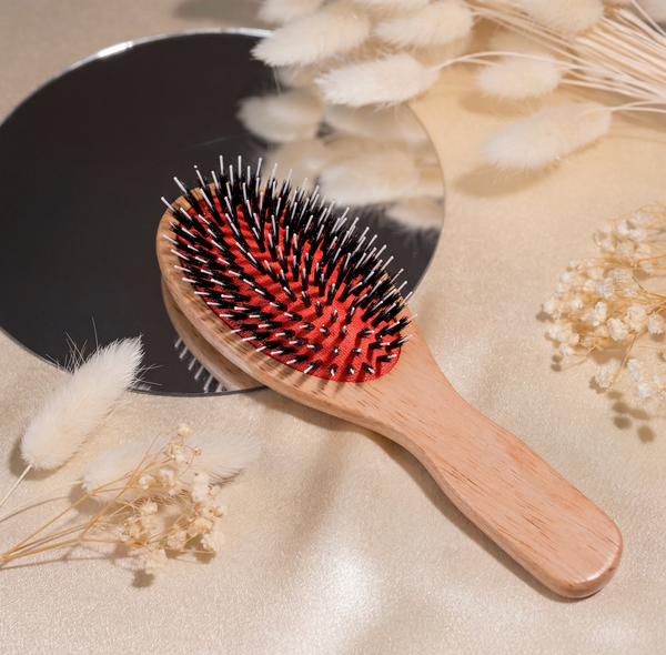 Extensions Bürste Holz für Haarverlängerung – Anti Frizz & entwirrend
