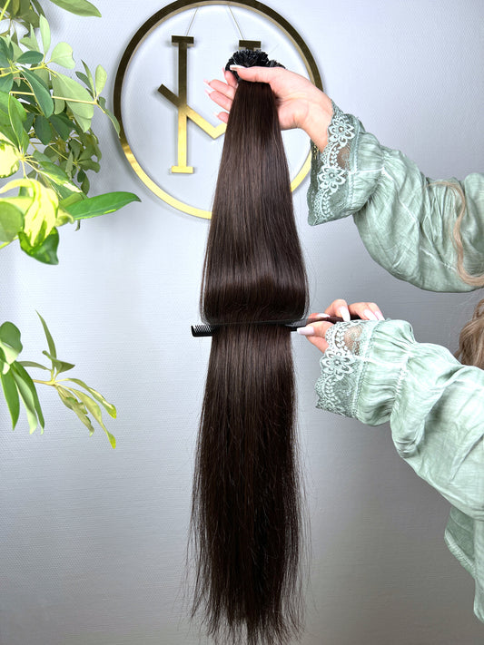 #2E DUNKELBRAUNE US WELLIGE  BONDINGS 85CM ♡