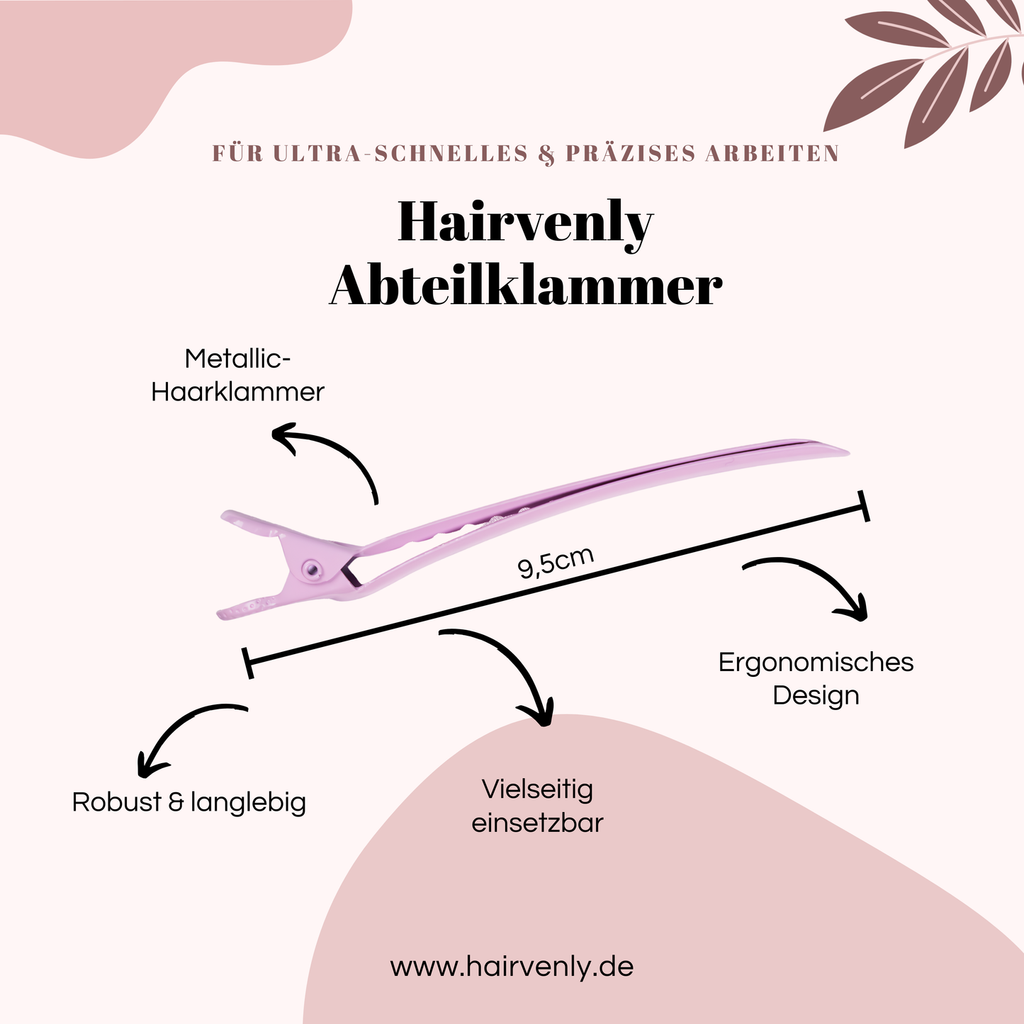 Abteilklammern Set (20 Stück) – Profi Halt für Extensions & Friseurarbeit