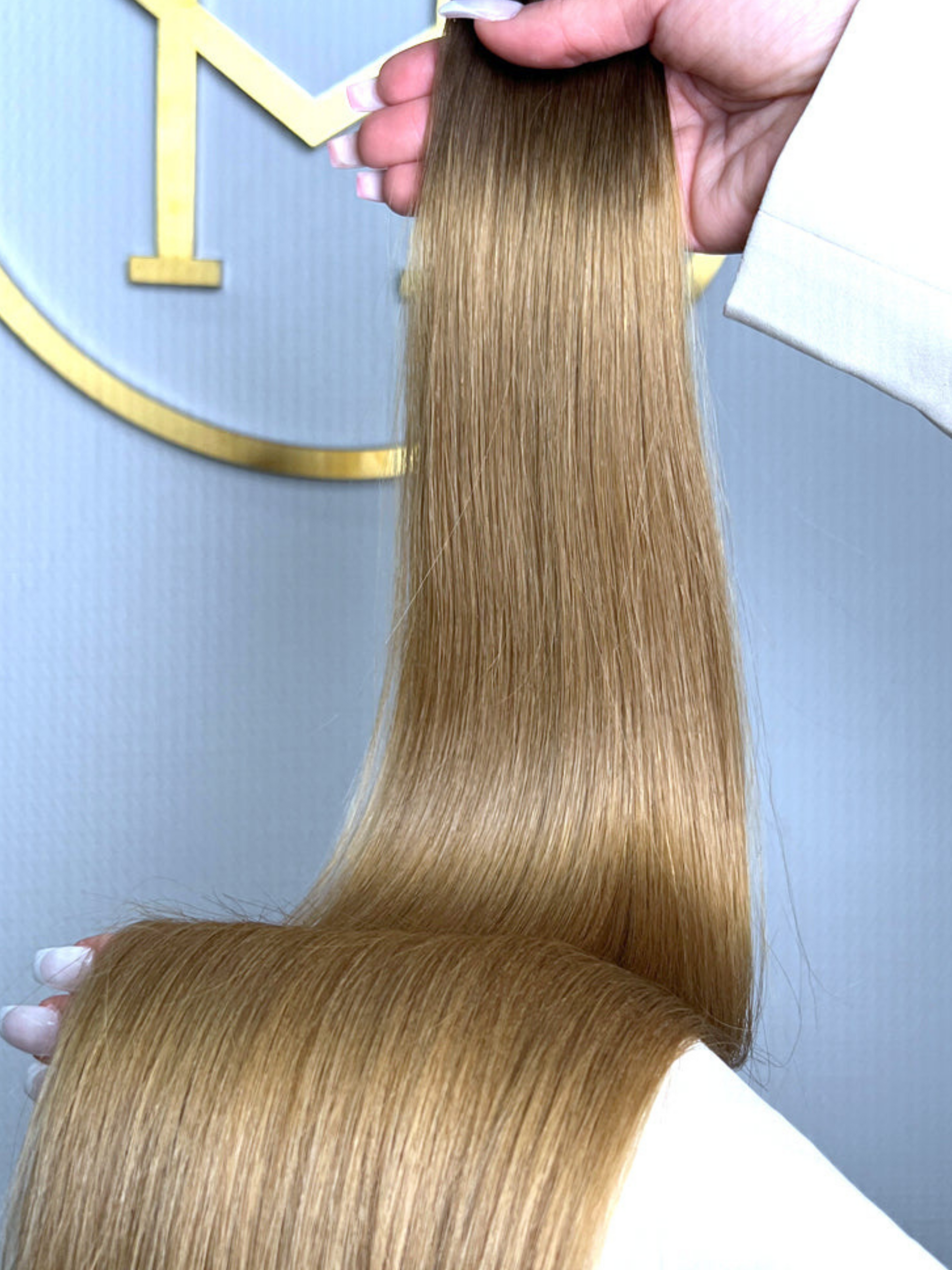 Butterscotch | Echthaar Tressen – Invisible Butterfly, glatt (RU)