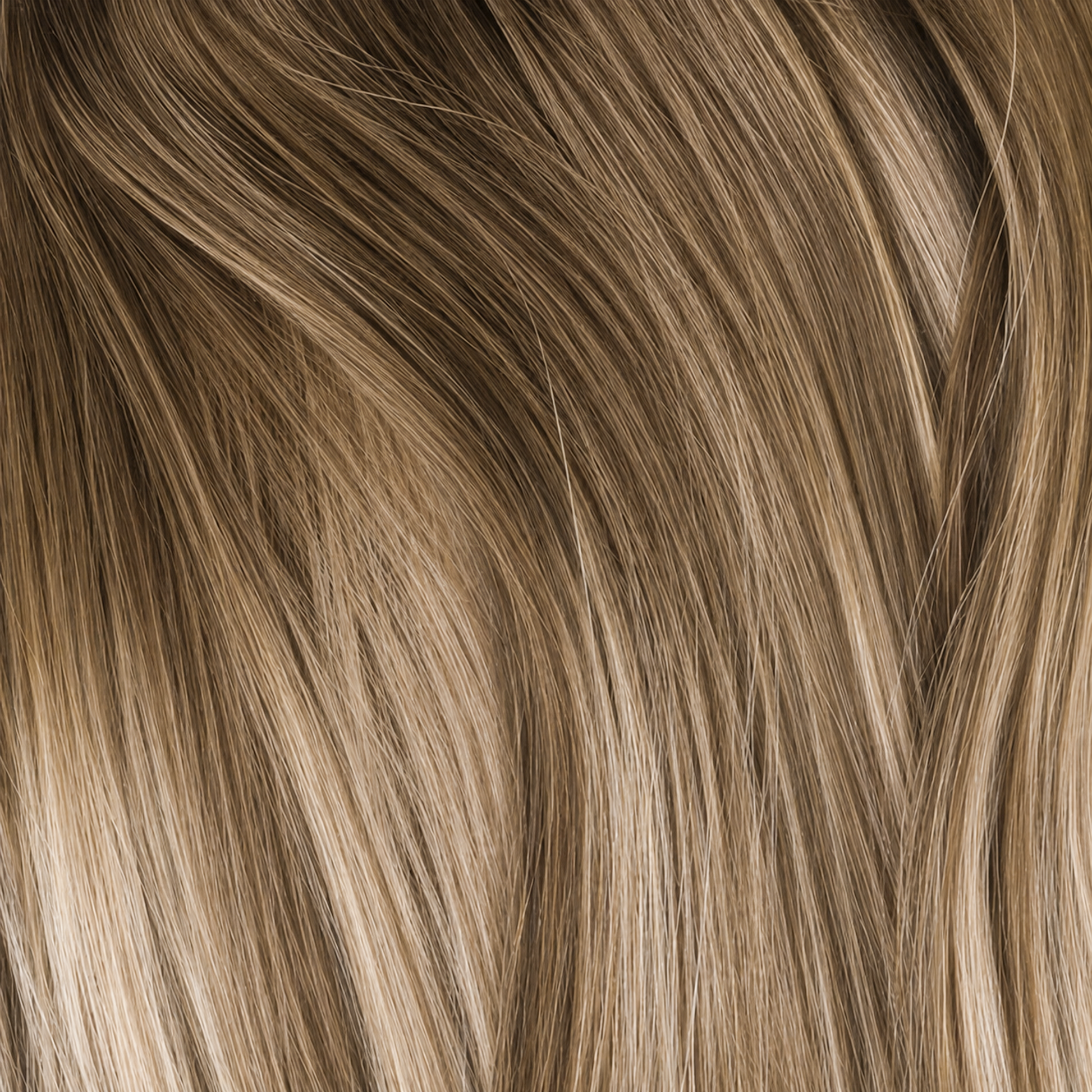 #CARAMEL FUDGE - INVISIBLE CLIP EXTENSIONS - BALAYAGE MITTELBRAUN MIT HELLBLOND ASCH ALS HIGHLIGHTS ♡