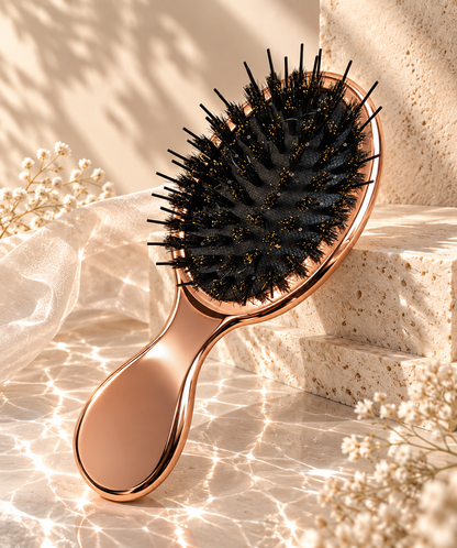 Mini Extensions Bürste Rosa für unterwegs – kompakt, schonend & Anti Frizz - Hairvenly Zubehör