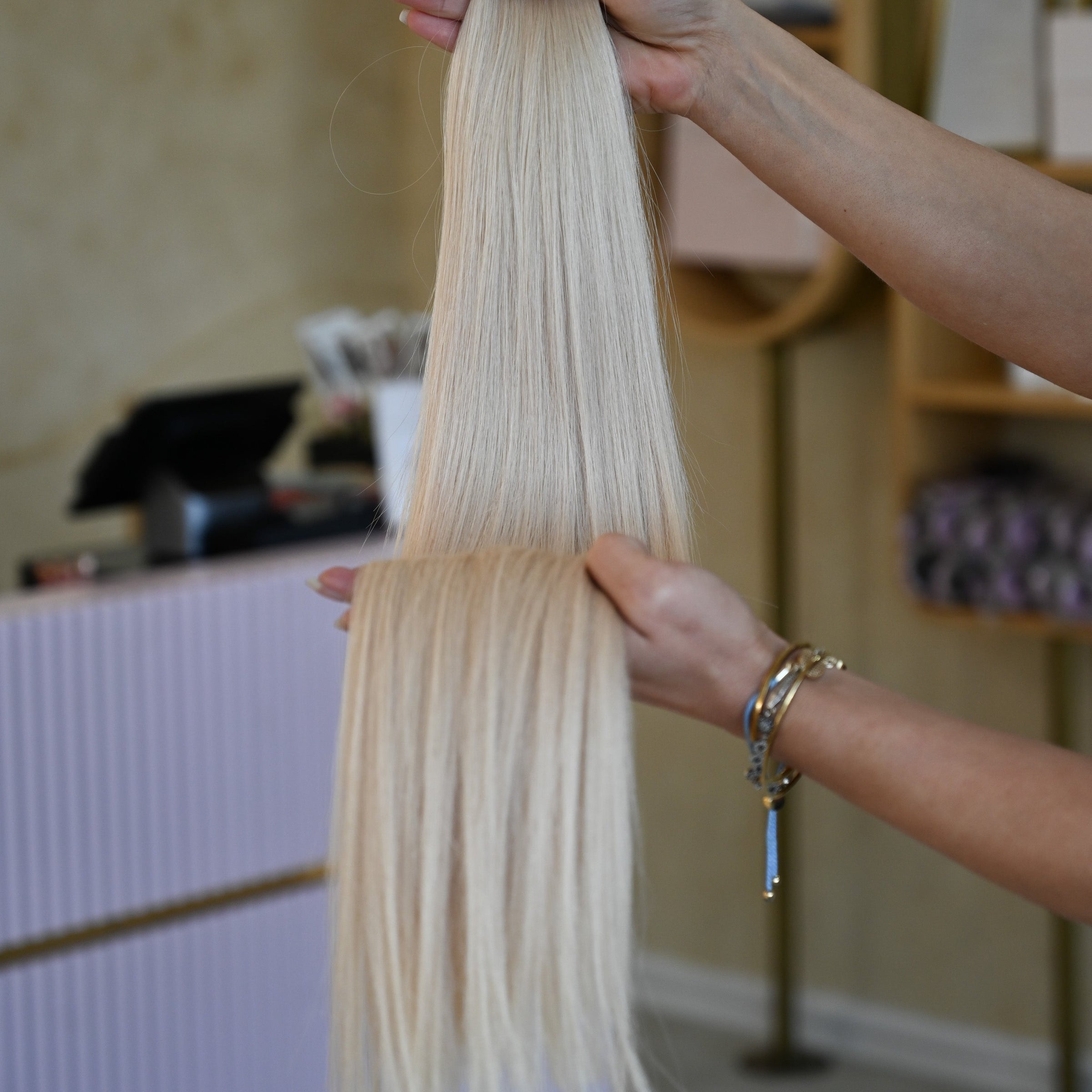 Norwegian | Echthaar Tressen – Invisible Butterfly, glatt (RU) ♡