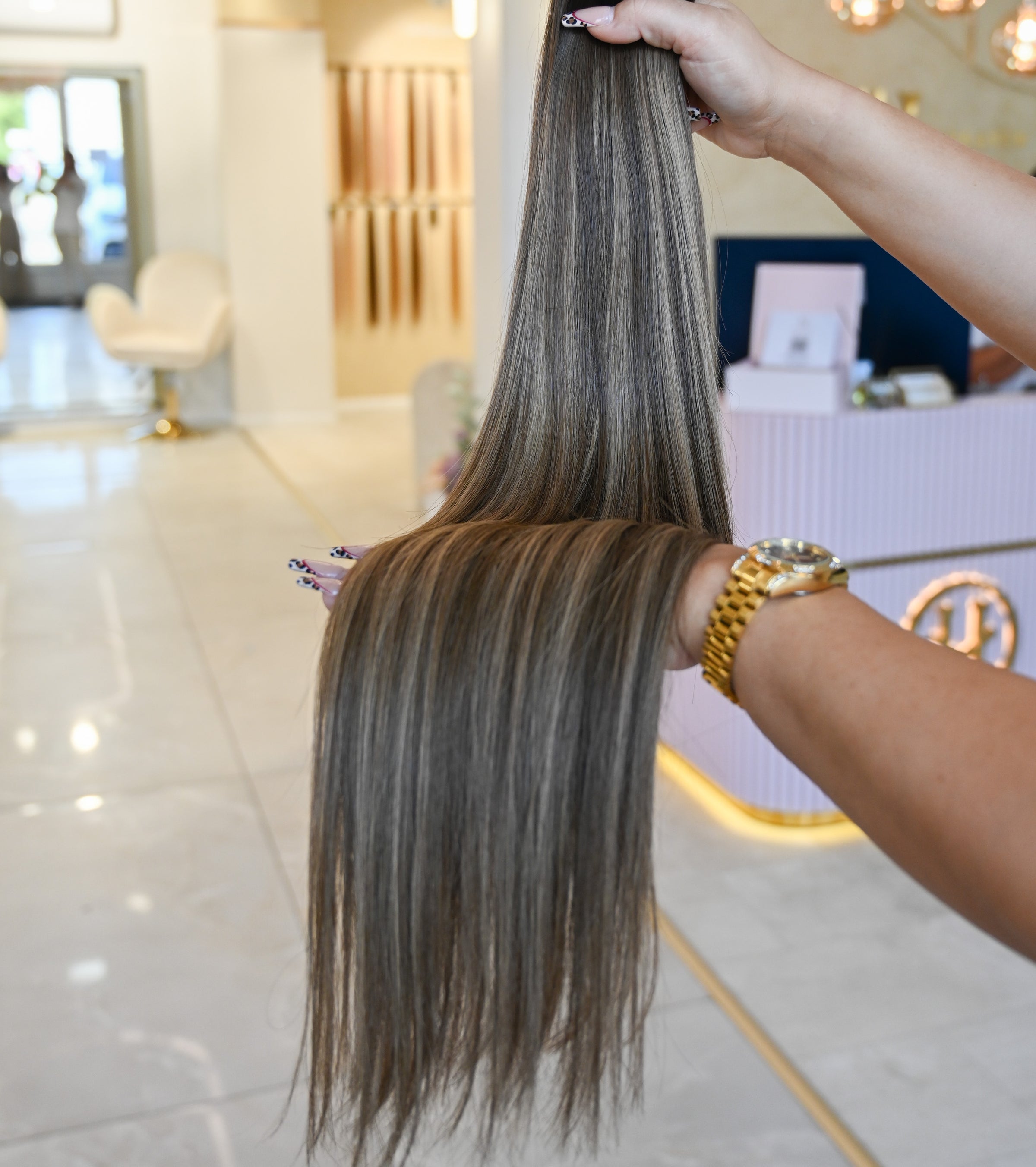 #DUBAI GENIUS WEFT RUSSISCHES GLATTES HAAR  60CM ♡