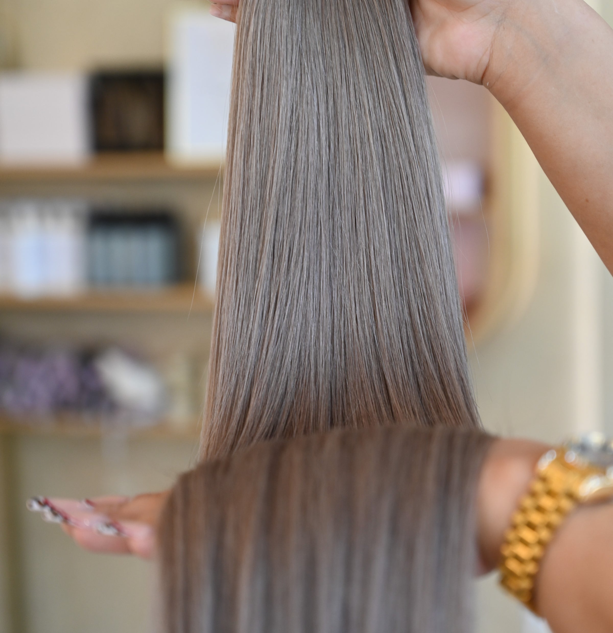 #CAPPUCCINO GENIUS WEFT RUSSISCHES GLATTES HAAR  60CM ♡