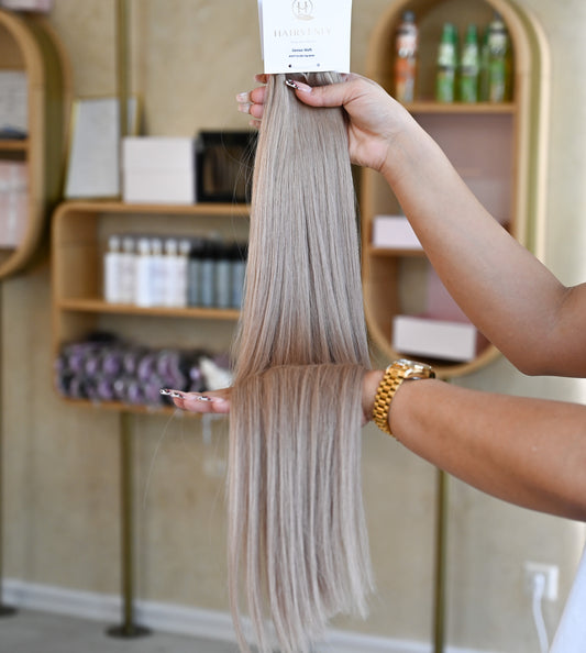 #DIRTY BLOND GENIUS WEFT RUSSISCHES GLATTES HAAR  60CM ♡