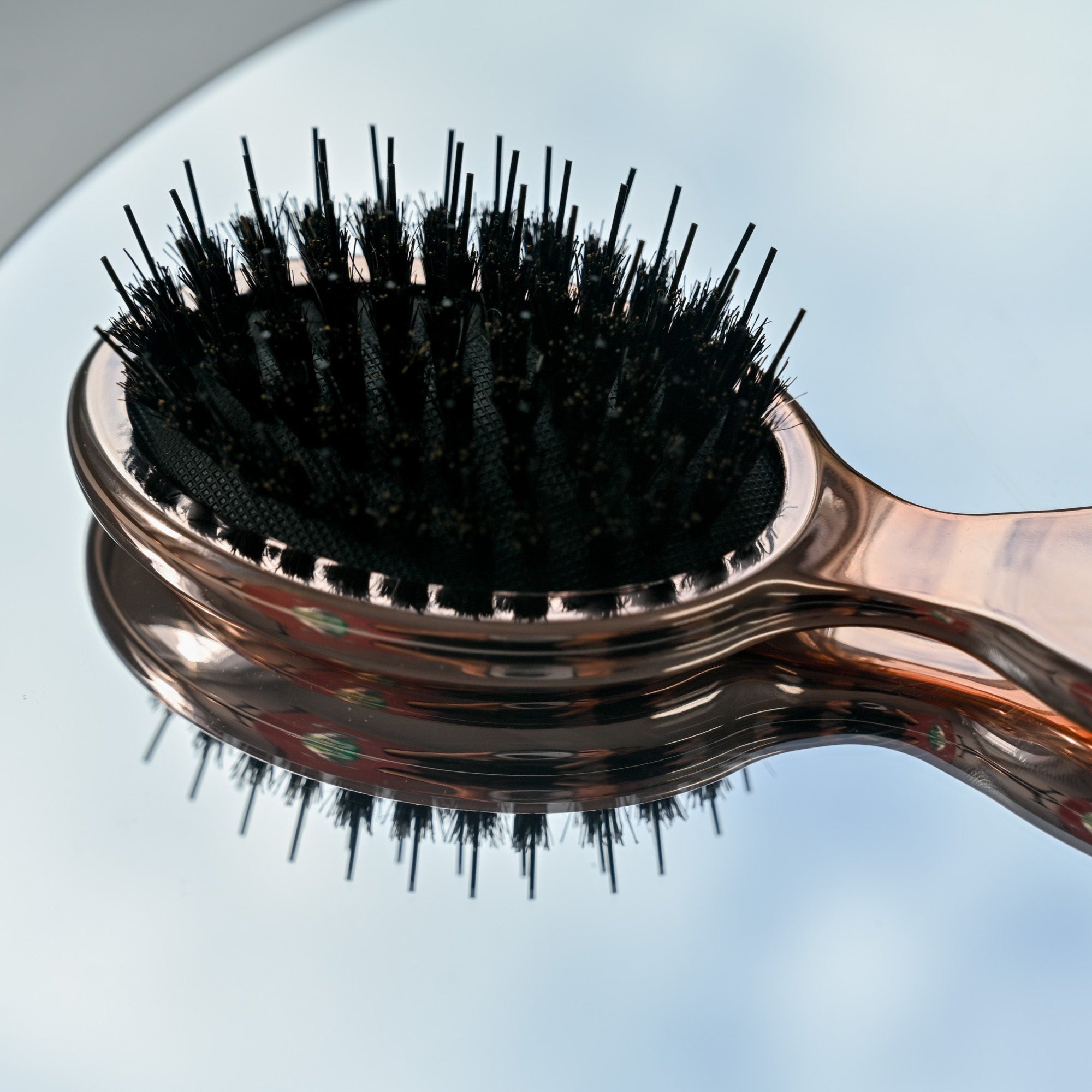 Mini Extensions Bürste Rosa für unterwegs – kompakt, schonend & Anti Frizz