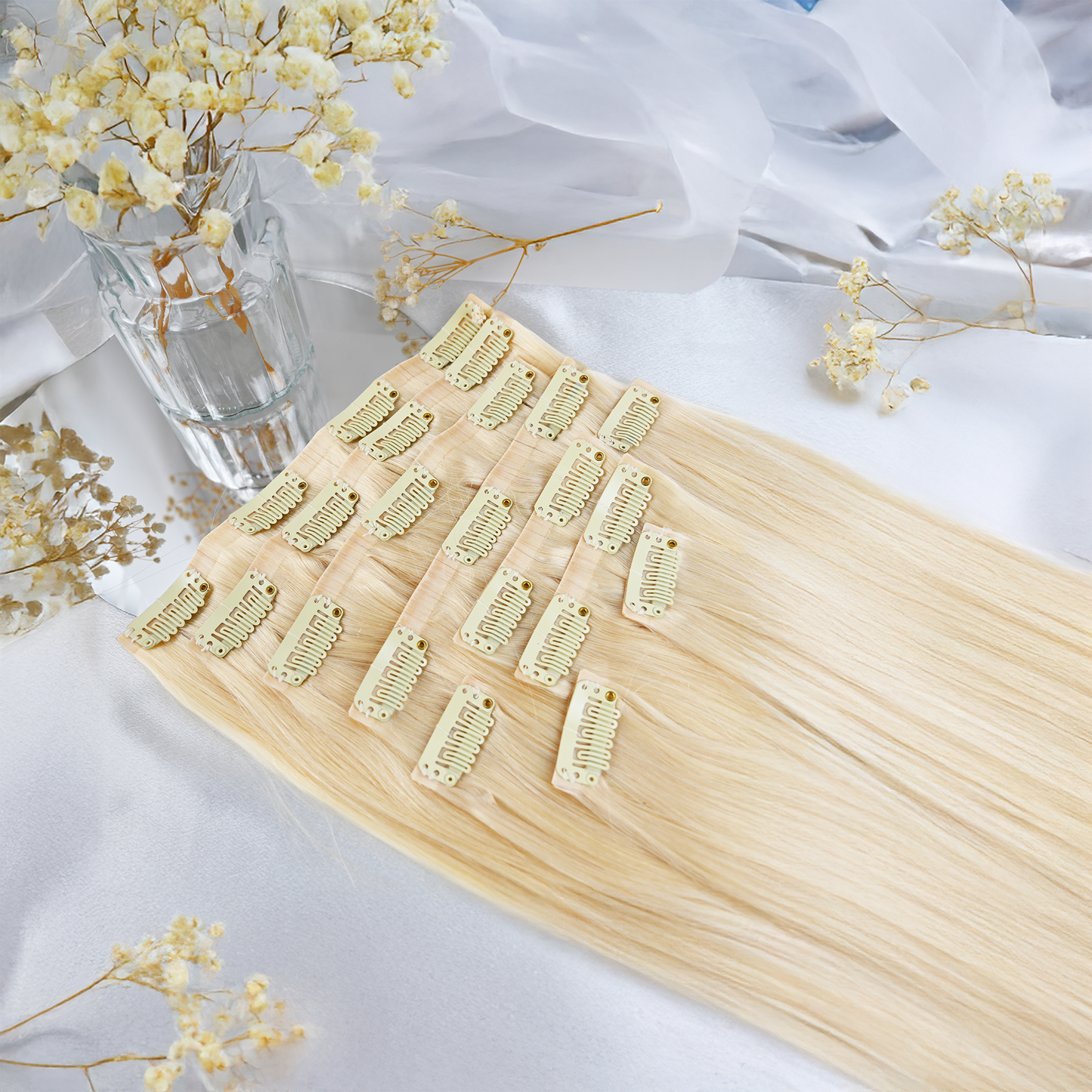 #PLATIN - INVISIBLE CLIP EXTENSIONS - LIGHTBLOND ♡