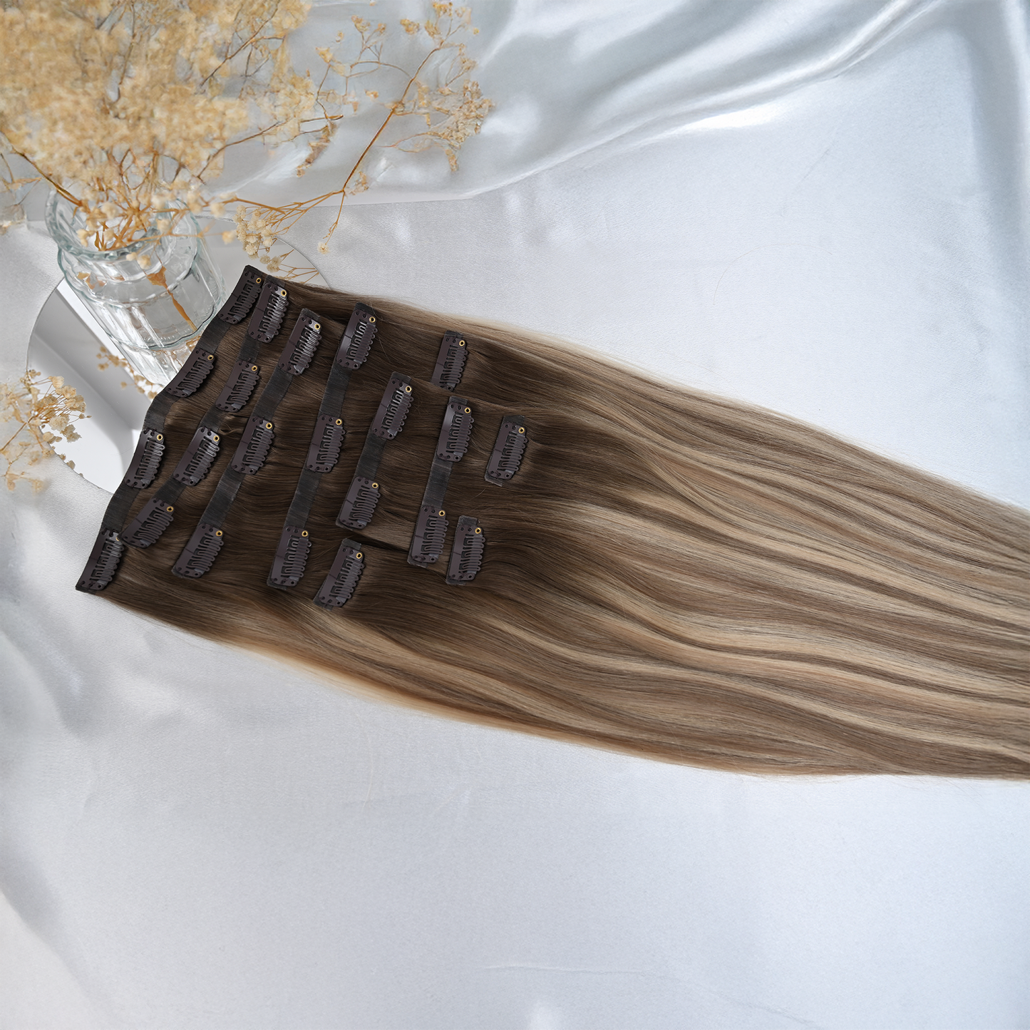 #LATTE BALAYAGE - INVISIBLE CLIP EXTENSIONS ♡