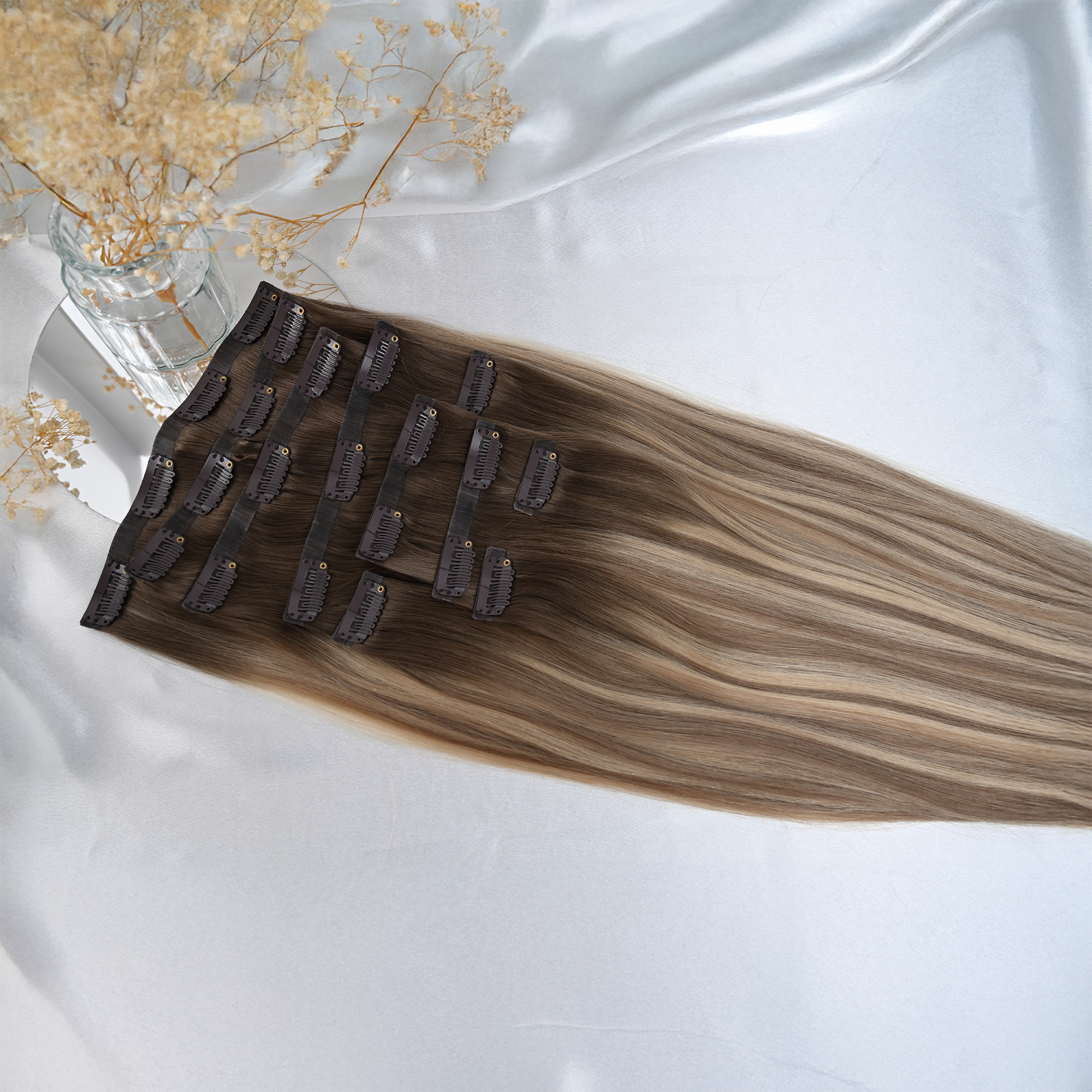 #LATTE BALAYAGE - INVISIBLE CLIP EXTENSIONS ♡