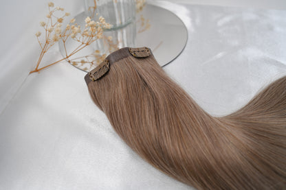 #AUTUMN - INVISIBLE CLIP EXTENSIONS - MITTELBRAUN ♡