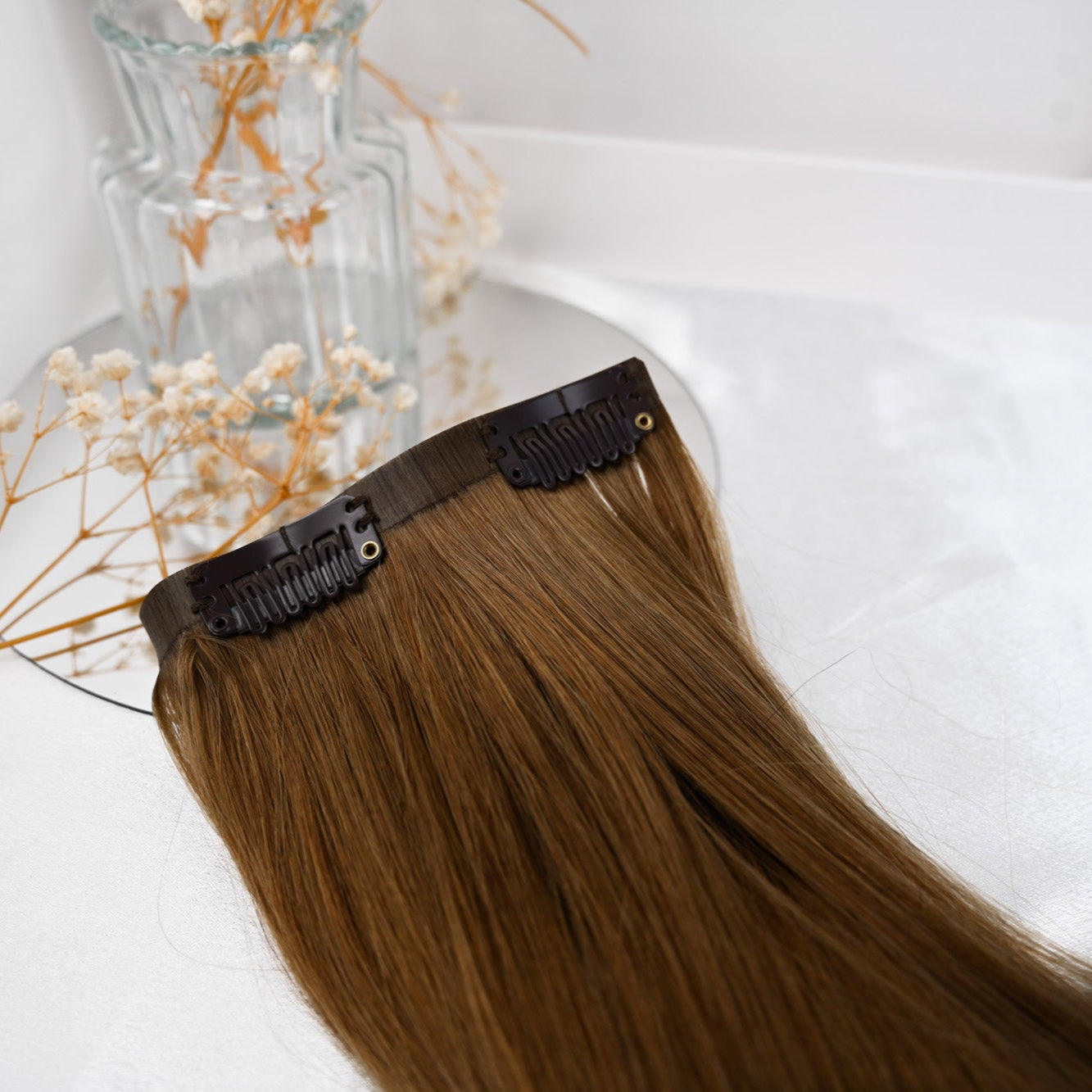 #BITTER CACAO - INVISIBLE CLIP EXTENSIONS- DUNKELBRAUN ♡