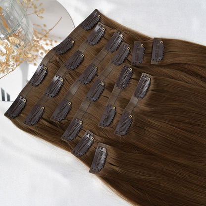 #BITTER CACAO - INVISIBLE CLIP EXTENSIONS- DUNKELBRAUN ♡