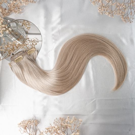 #SHINY - INVISIBLE CLIP EXTENSIONS - LICHTBLOND ASCH ♡