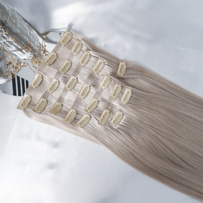 #SHINY - INVISIBLE CLIP EXTENSIONS - LICHTBLOND ASCH ♡
