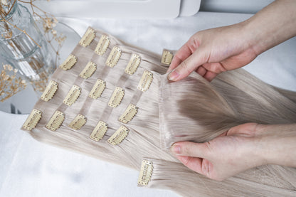 #SHINY - INVISIBLE CLIP EXTENSIONS - LICHTBLOND ASCH ♡