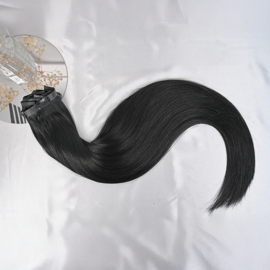 #EBONY - INVISIBLE CLIP EXTENSIONS - TIEFSCHWARZ ♡