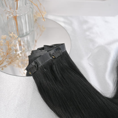 #EBONY - INVISIBLE CLIP EXTENSIONS - TIEFSCHWARZ ♡
