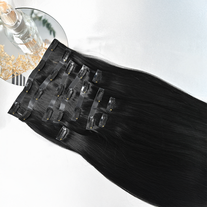 #EBONY - INVISIBLE CLIP EXTENSIONS - TIEFSCHWARZ ♡