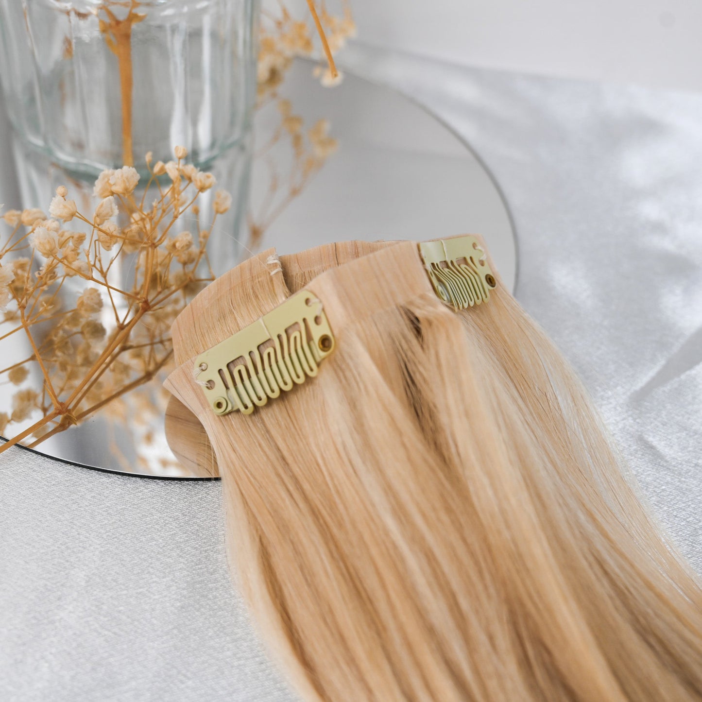#CHAMPAGNE - INVISIBLE CLIP EXTENSIONS - HELLBLOND GOLD ♡
