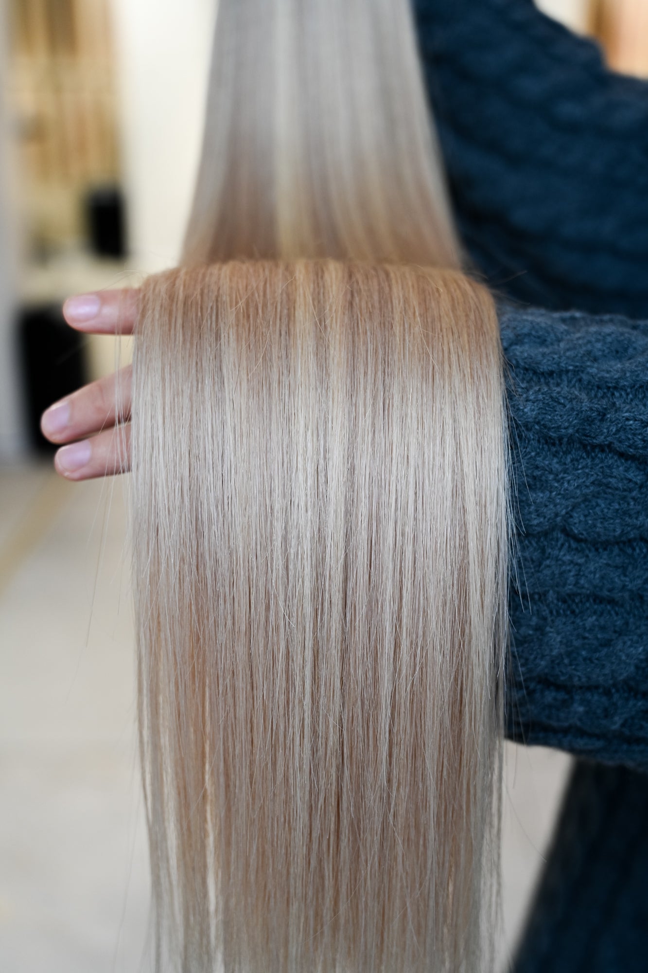 #NAMELESS GENIUS WEFT RUSSISCHES GLATTES HAAR  60CM ♡