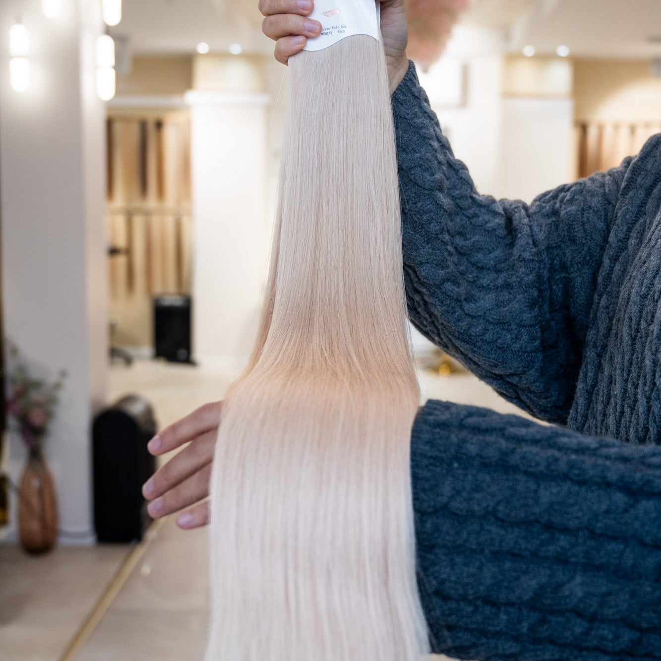 TRESSEN #PEARL WHITE LIGHTBLOND RU GLATT CLASSIC WEFT ♡